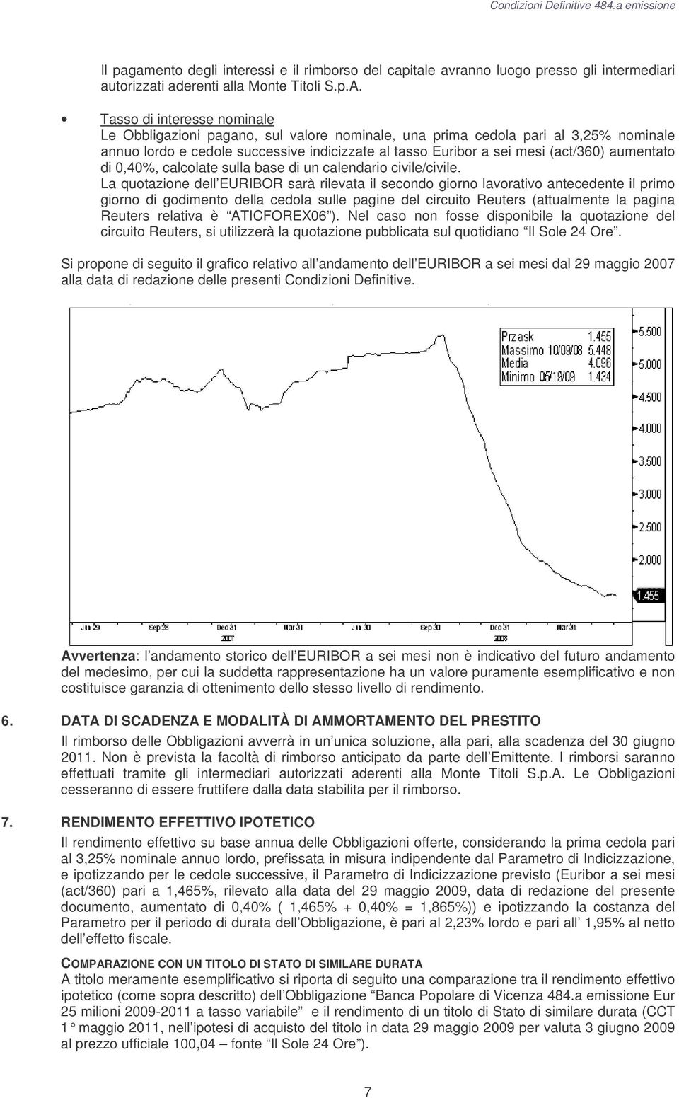 aumentato di 0,40%, calcolate sulla base di un calendario civile/civile.