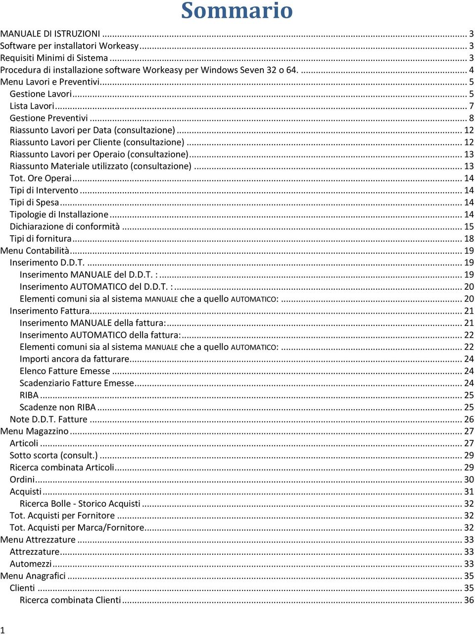 .. 12 Riassunto Lavori per Operaio (consultazione)... 13 Riassunto Materiale utilizzato (consultazione)... 13 Tot. Ore Operai... 14 Tipi di Intervento... 14 Tipi di Spesa.