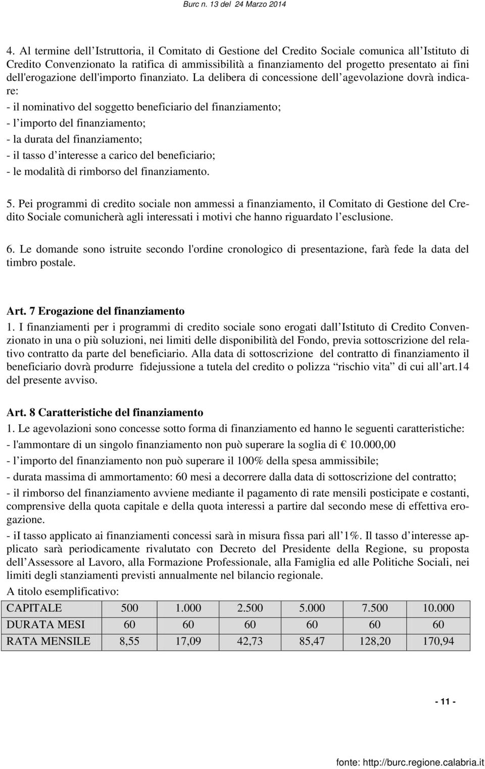 La delibera di concessione dell agevolazione dovrà indicare: - il nominativo del soggetto beneficiario del finanziamento; - l importo del finanziamento; - la durata del finanziamento; - il tasso d