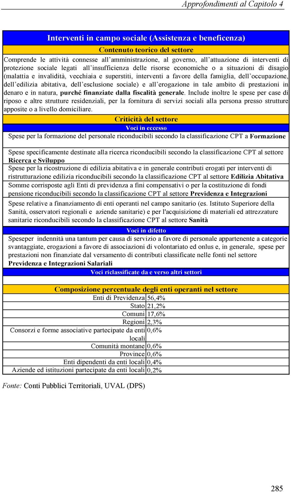 sociale) e all erogazione in tale ambito di prestazioni in denaro e in natura, purché finanziate dalla fiscalità generale.