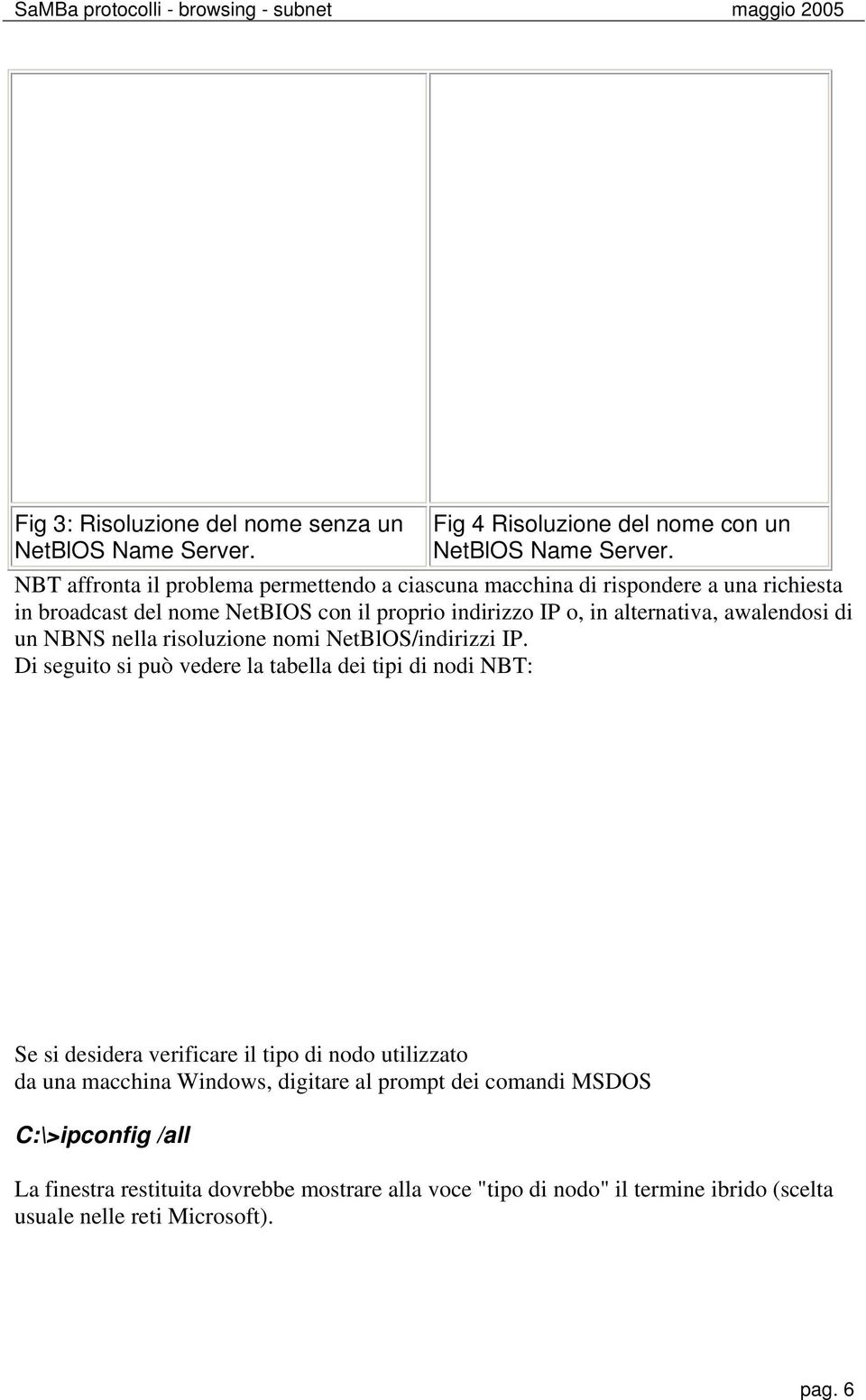 awalendosi di un NBNS nella risoluzione nomi NetBlOS/indirizzi IP.