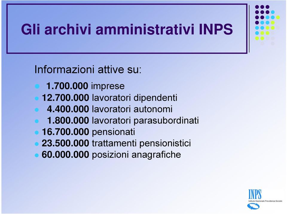 000 lavoratori autonomi 1.800.000 lavoratori parasubordinati 16.