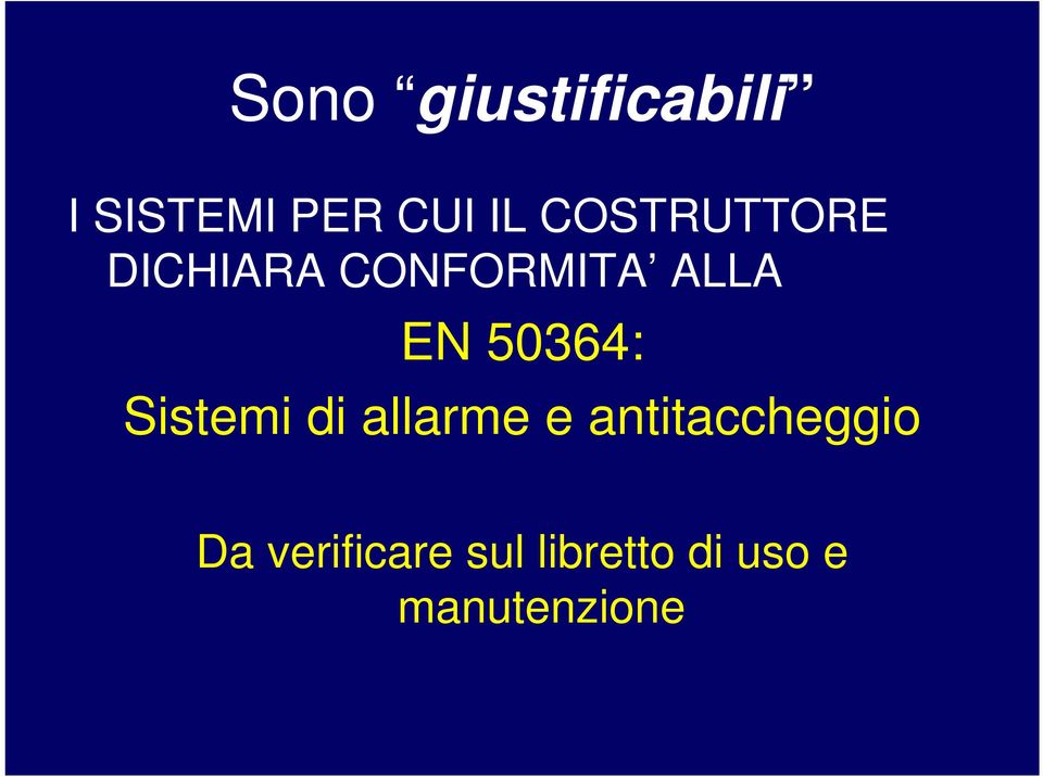 50364: Sistemi di allarme e antitaccheggio