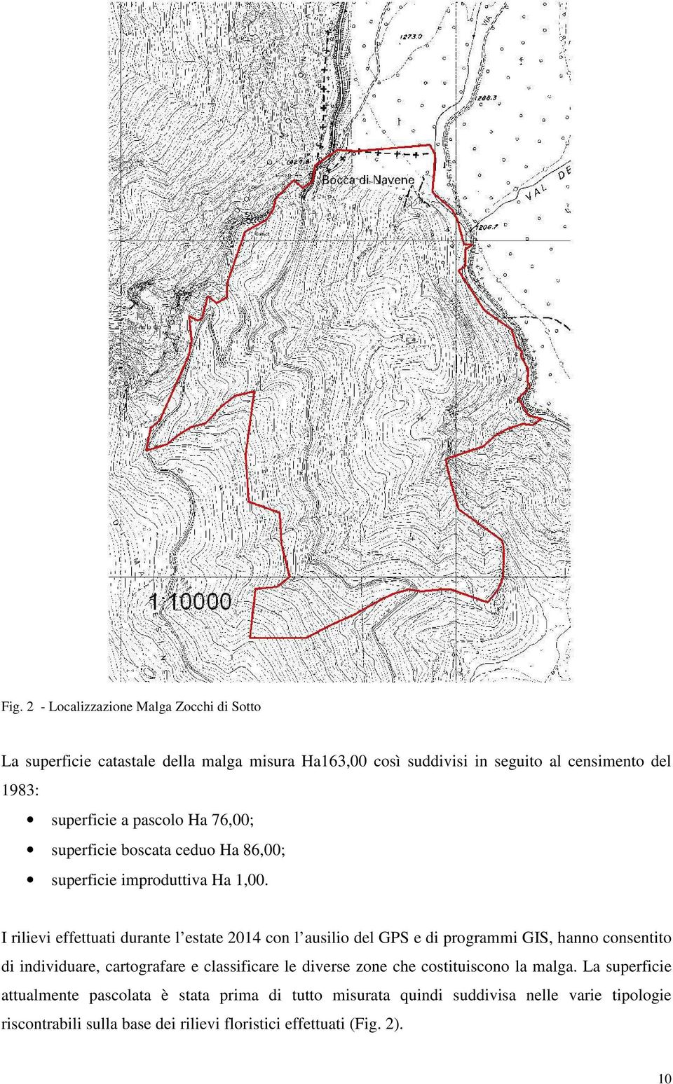 I rilievi effettuati durante l estate 2014 con l ausilio del GPS e di programmi GIS, hanno consentito di individuare, cartografare e classificare le