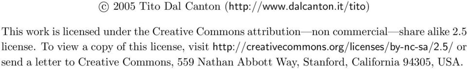 commercial share alike 2.5 license.
