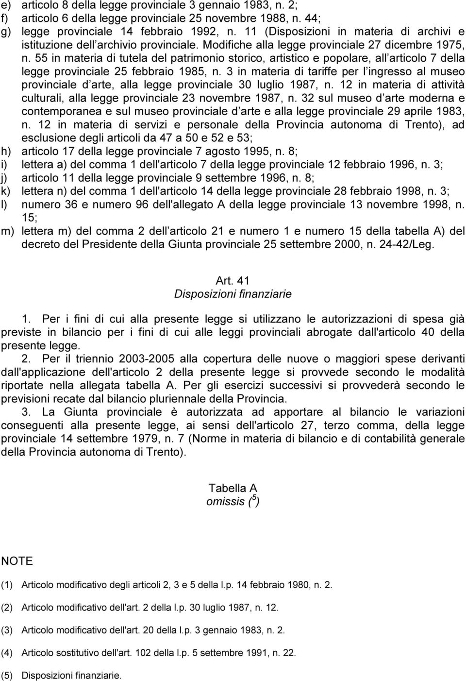 55 in materia di tutela del patrimonio storico, artistico e popolare, all articolo 7 della legge provinciale 25 febbraio 1985, n.
