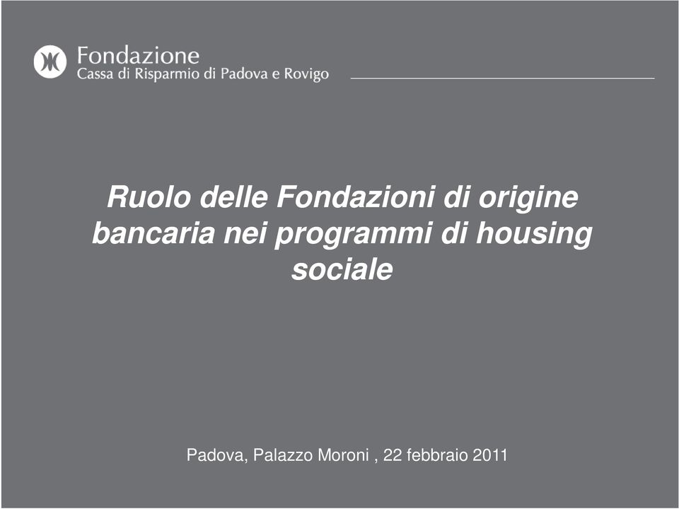 programmi di housing sociale