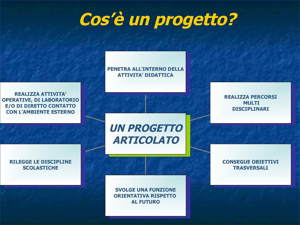 LABORATORIO LABORATORIO E/O E/O DI DI DIRETTO DIRETTO CONTATTO CONTATTO CON CON L AMBIENTE L AMBIENTE ESTERNO ESTERNO UN UN PROGETTO ARTICOLATO REALIZZA