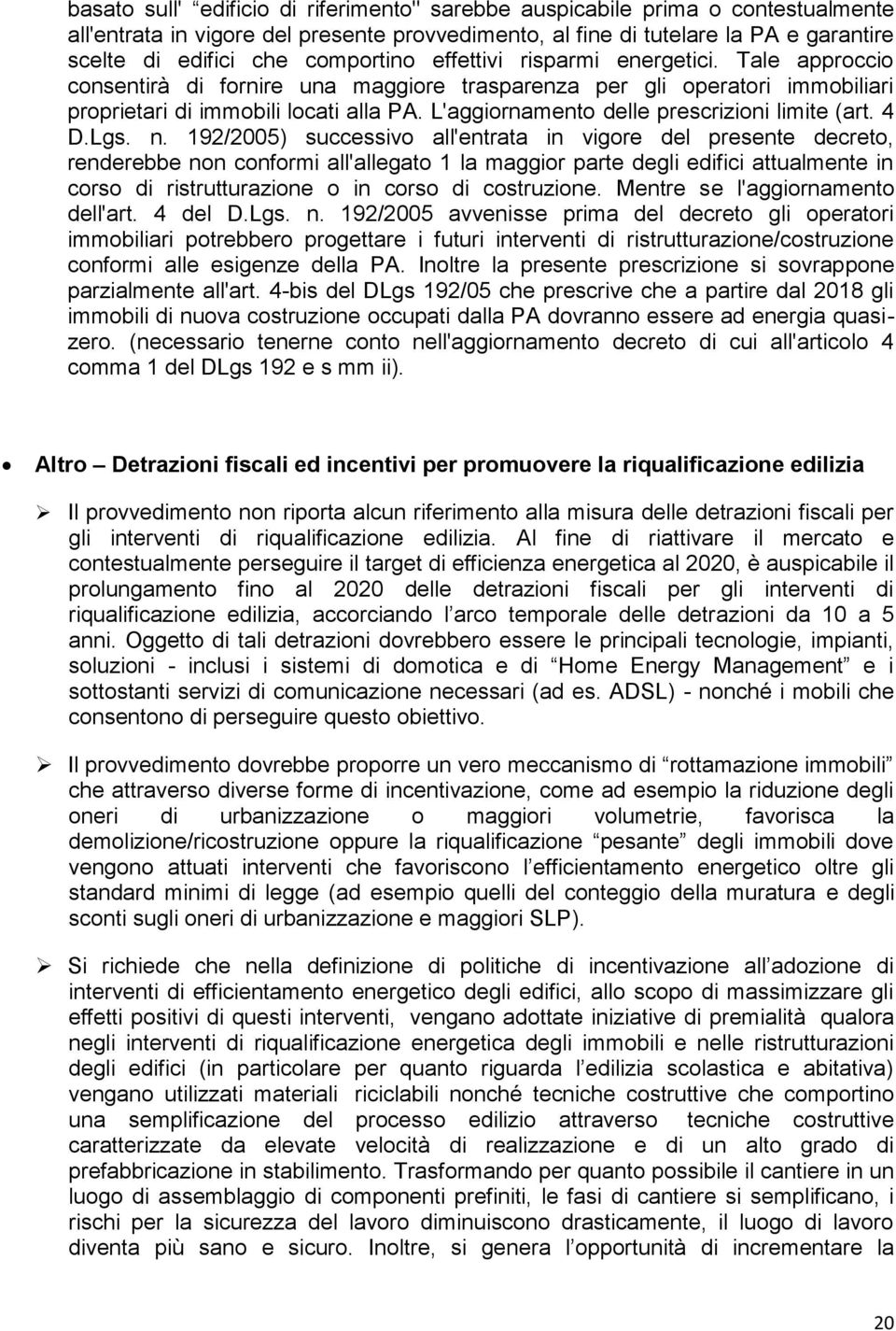 L'aggiornamento delle prescrizioni limite (art. 4 D.Lgs. n.