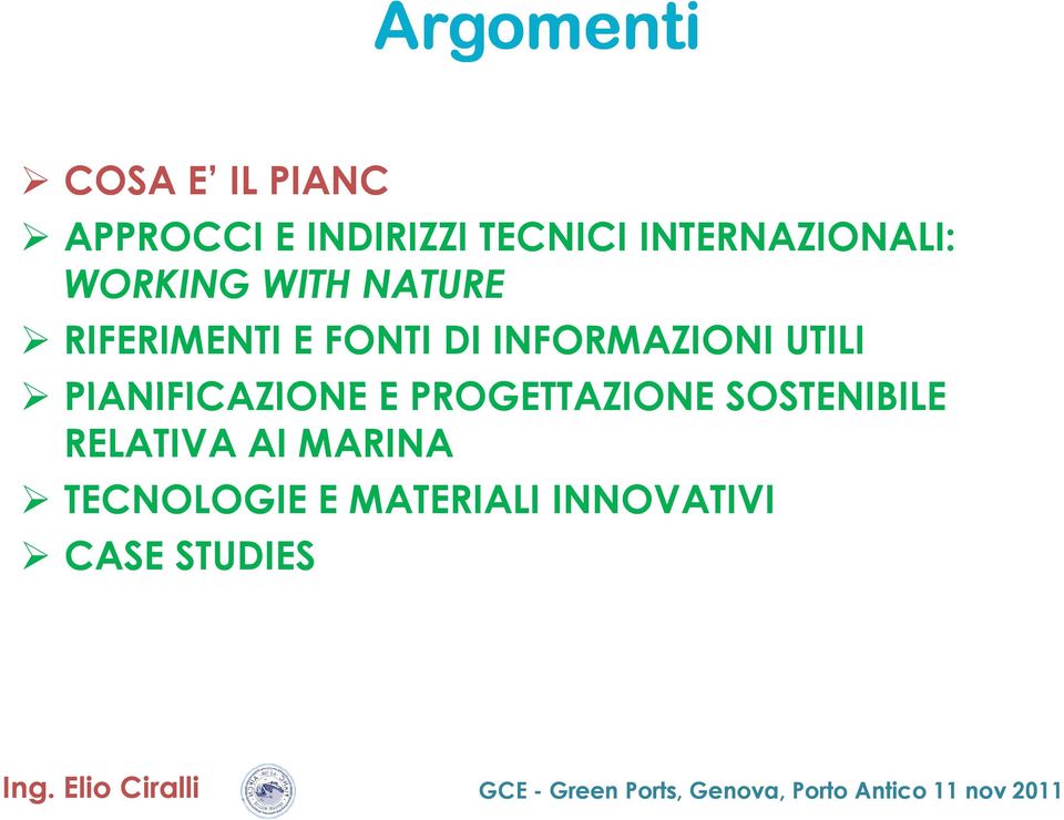 INFORMAZIONI UTILI PIANIFICAZIONE E PROGETTAZIONE