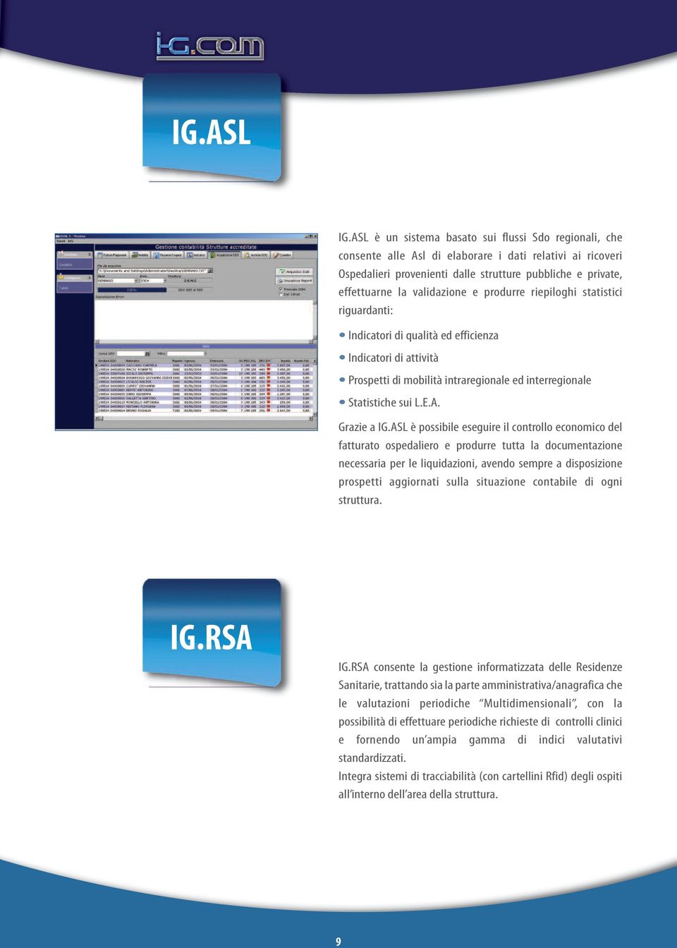 validazione e produrre riepiloghi statistici riguardanti: Indicatori di qualità ed efficienza Indicatori di attività Prospetti di mobilità intraregionale ed interregionale Statistiche sui L.E.A.