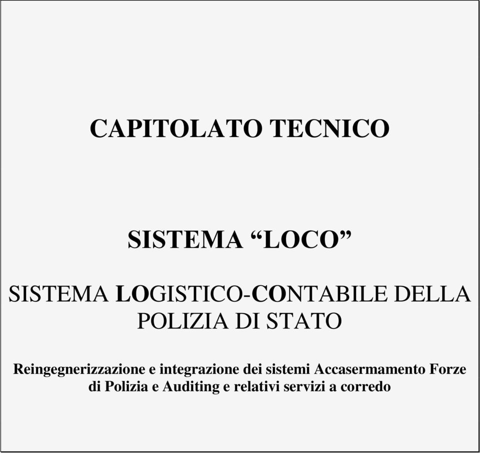 Reingegnerizzazione e integrazione dei sistemi