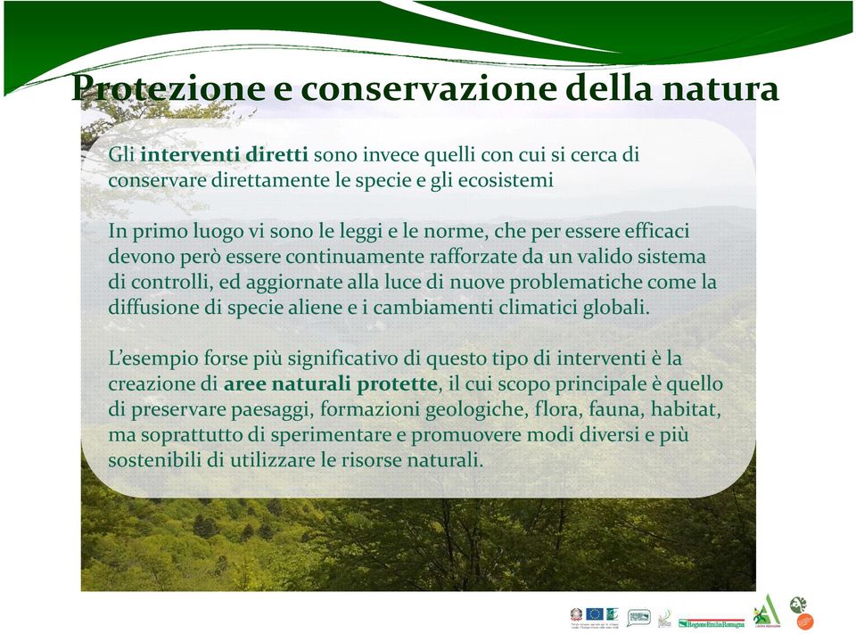 specie aliene e i cambiamenti climatici globali.