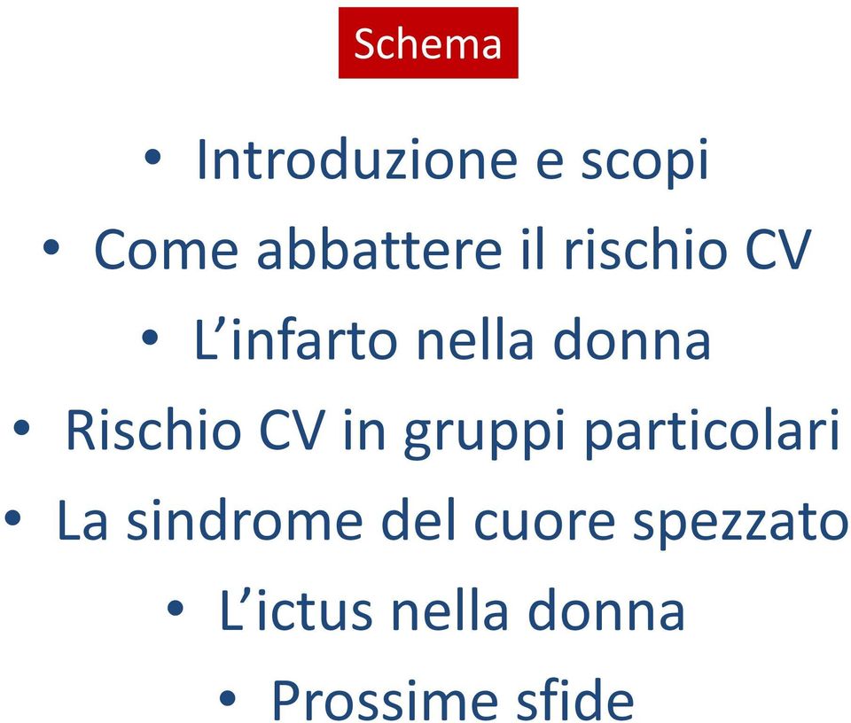 CV in gruppi particolari La sindrome del