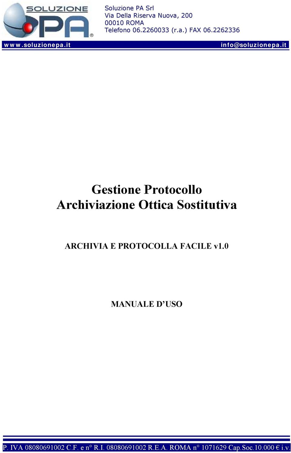 Sostitutiva ARCHIVIA E