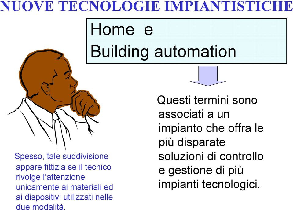 dispositivi utilizzati nelle due modalità.