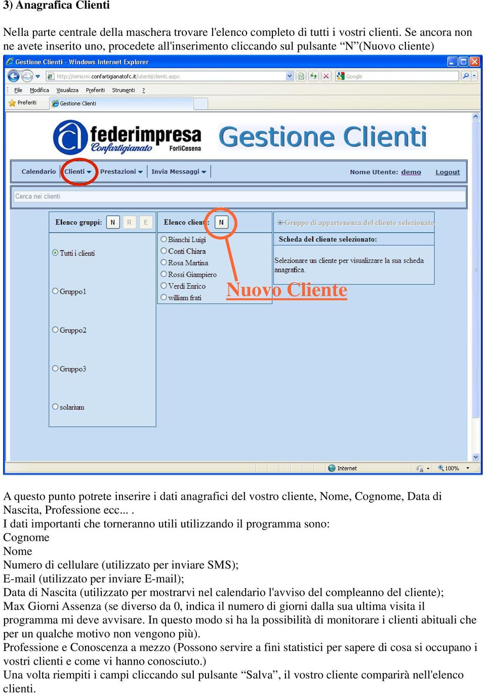 Cognome, Data di Nascita, Professione ecc.