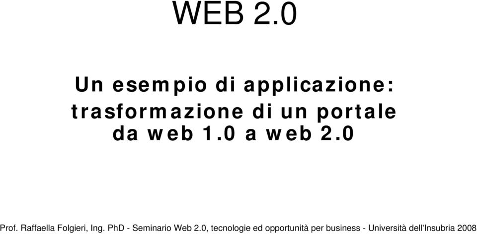 applicazione: