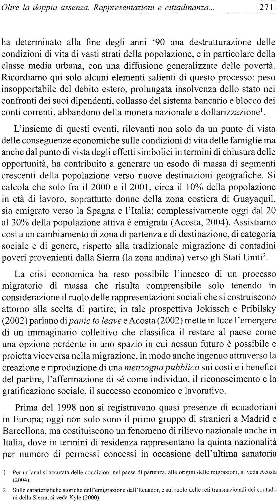 generalizzate delle povertá.