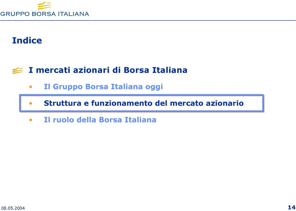 Struttura e funzionamento del mercato