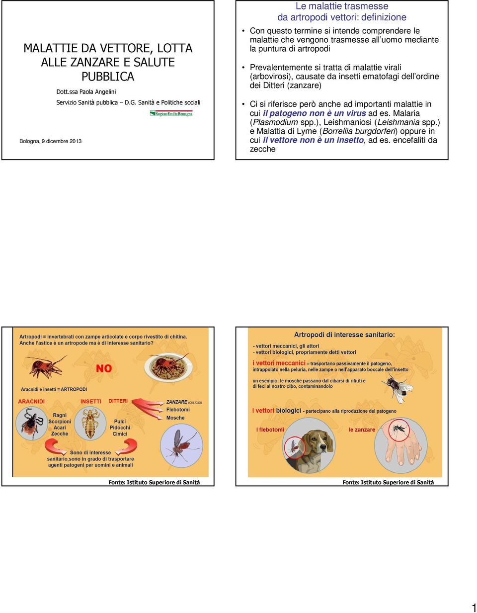 artropodi Prevalentemente si tratta di malattie virali (arbovirosi), causate da insetti ematofagi dell ordine dei Ditteri (zanzare) Ci si riferisce però anche ad importanti malattie in cui il