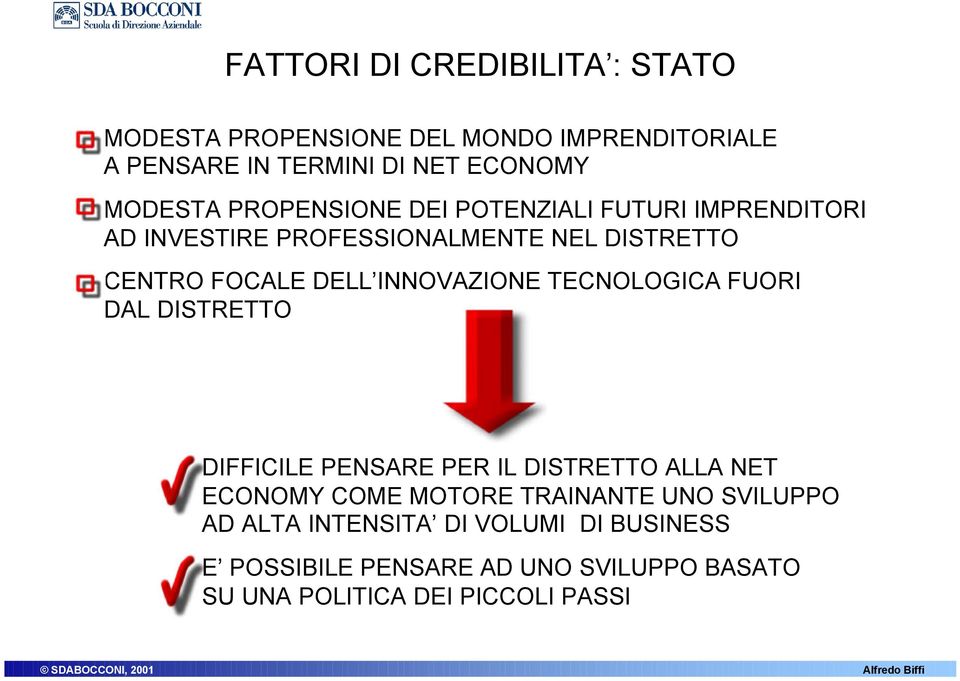 INNOVAZIONE TECNOLOGICA FUORI DAL DISTRETTO DIFFICILE PENSARE PER IL DISTRETTO ALLA NET ECONOMY COME MOTORE TRAINANTE