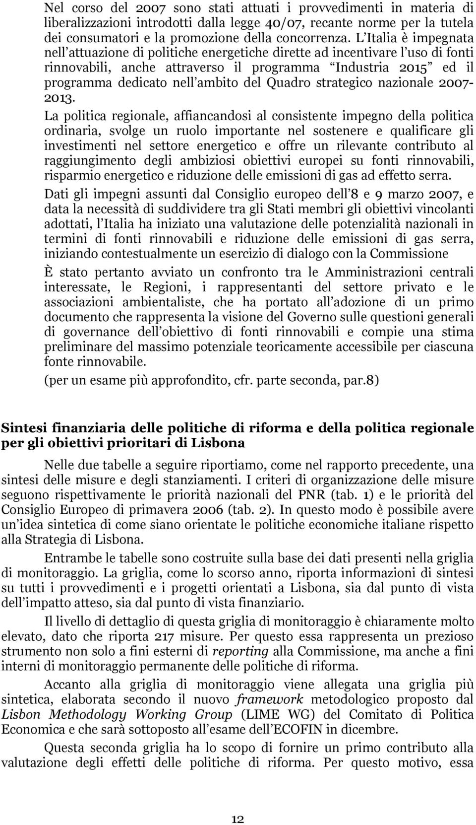 Quadro strategico nazionale 2007-2013.