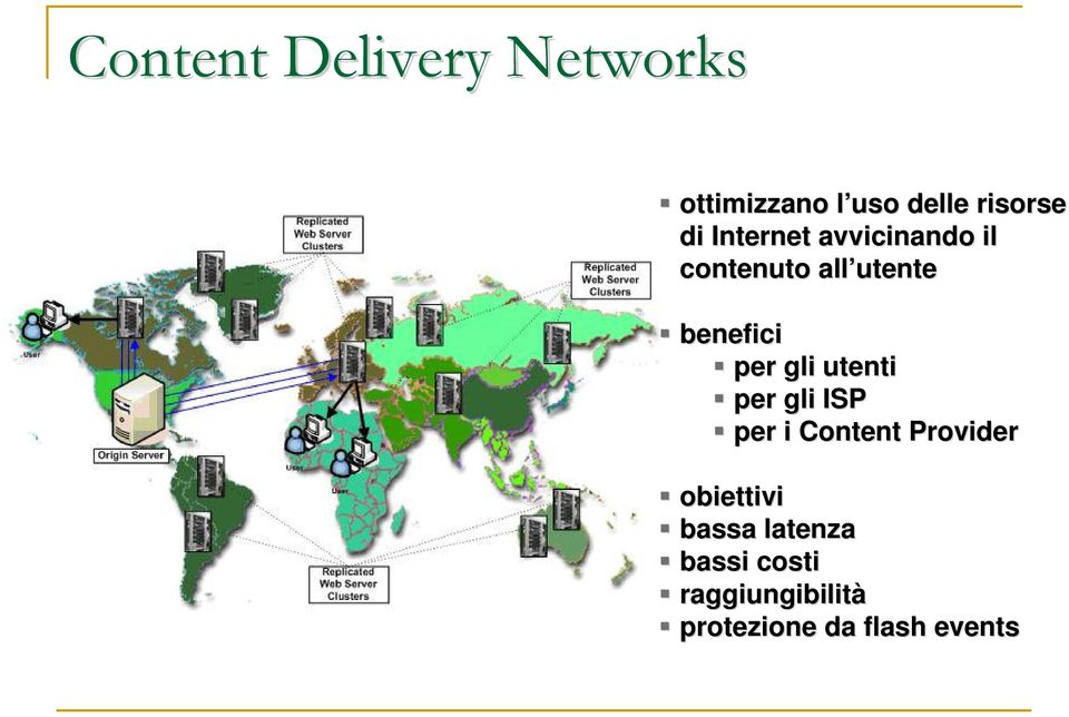 utenti per gli ISP per i Content Provider obiettivi