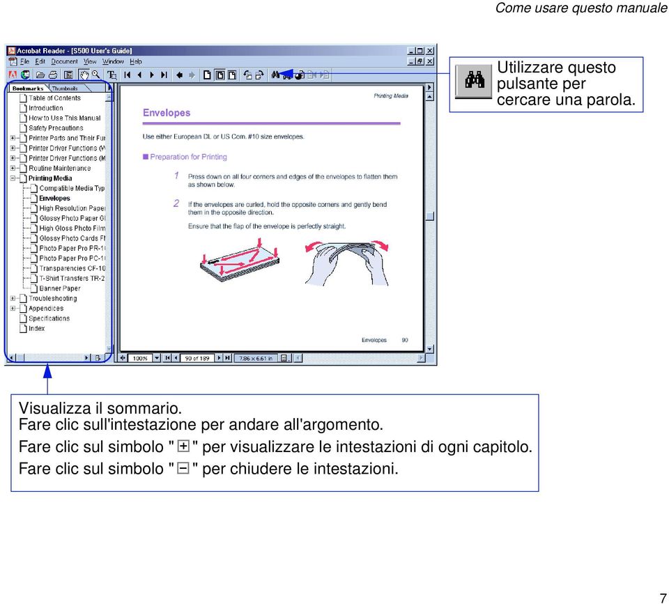 Fare clic sull'intestazione per andare all'argomento.