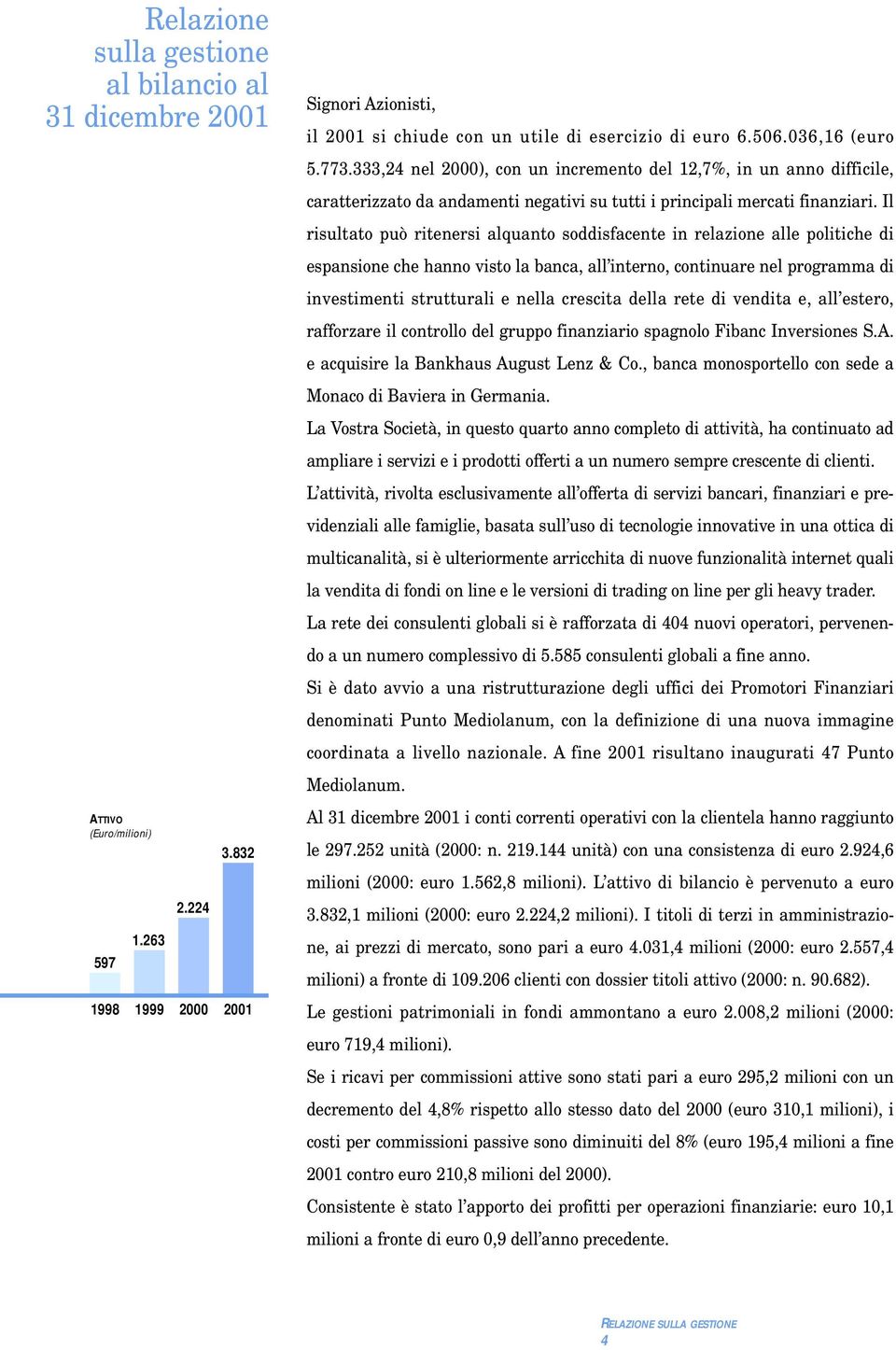 Il risultato può ritenersi alquanto soddisfacente in relazione alle politiche di espansione che hanno visto la banca, all interno, continuare nel programma di investimenti strutturali e nella