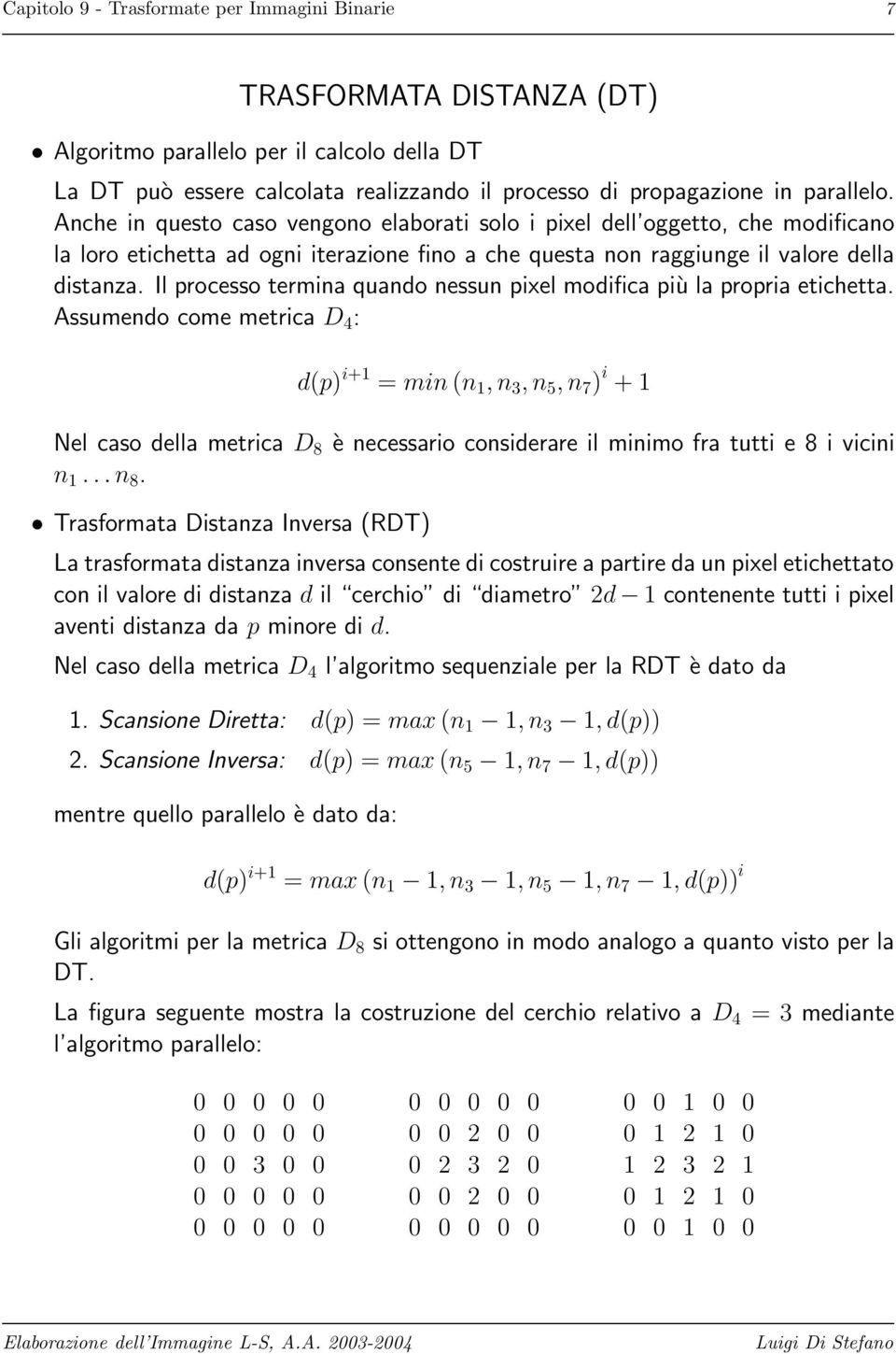 Il processo termina quando nessun pixel modifica più la propria etichetta.