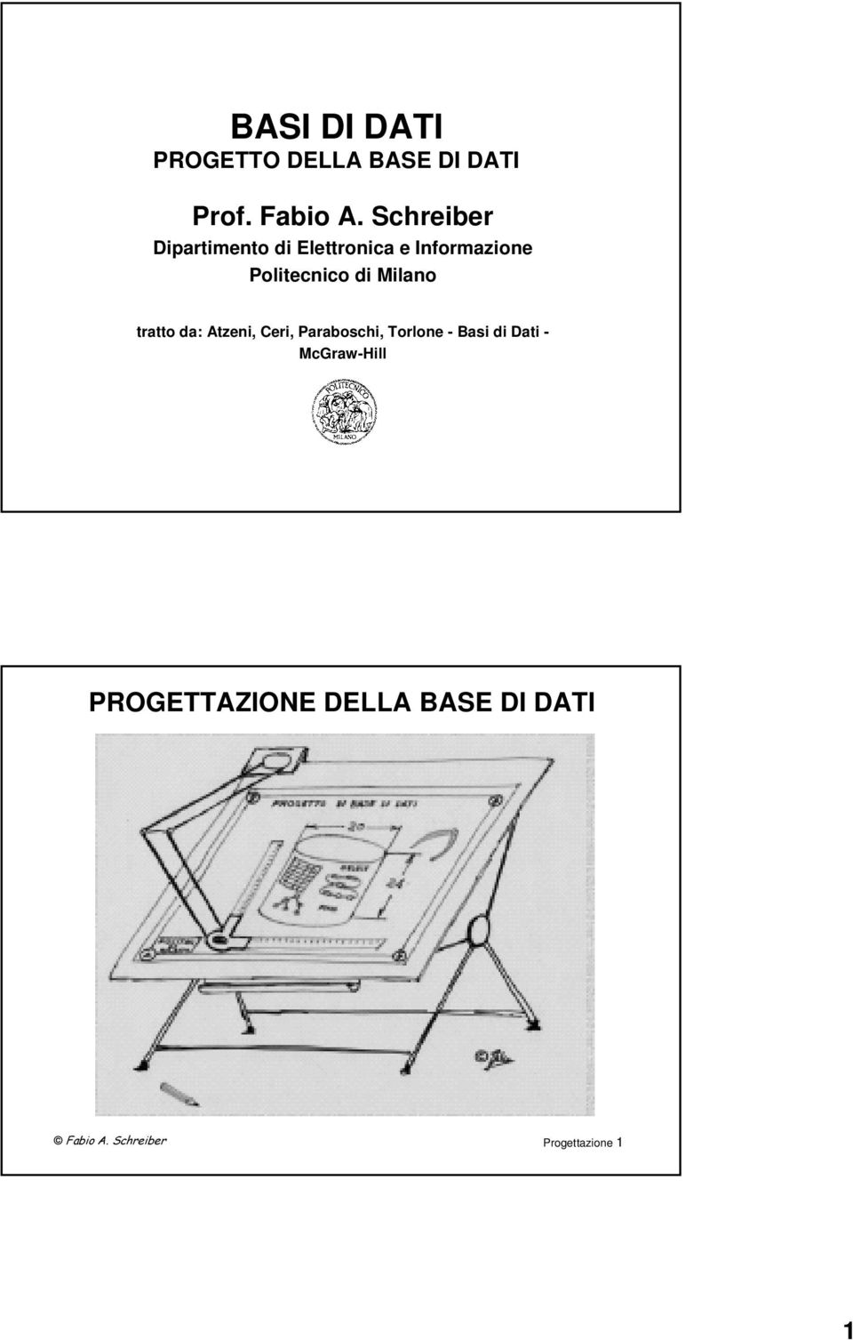 Milano tratto da: Atzeni, Ceri, Paraboschi, Torlone - Basi di Dati -