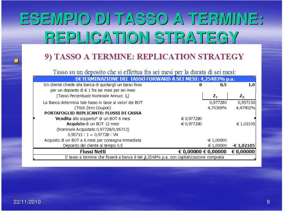 deposito che si effettua fra sei