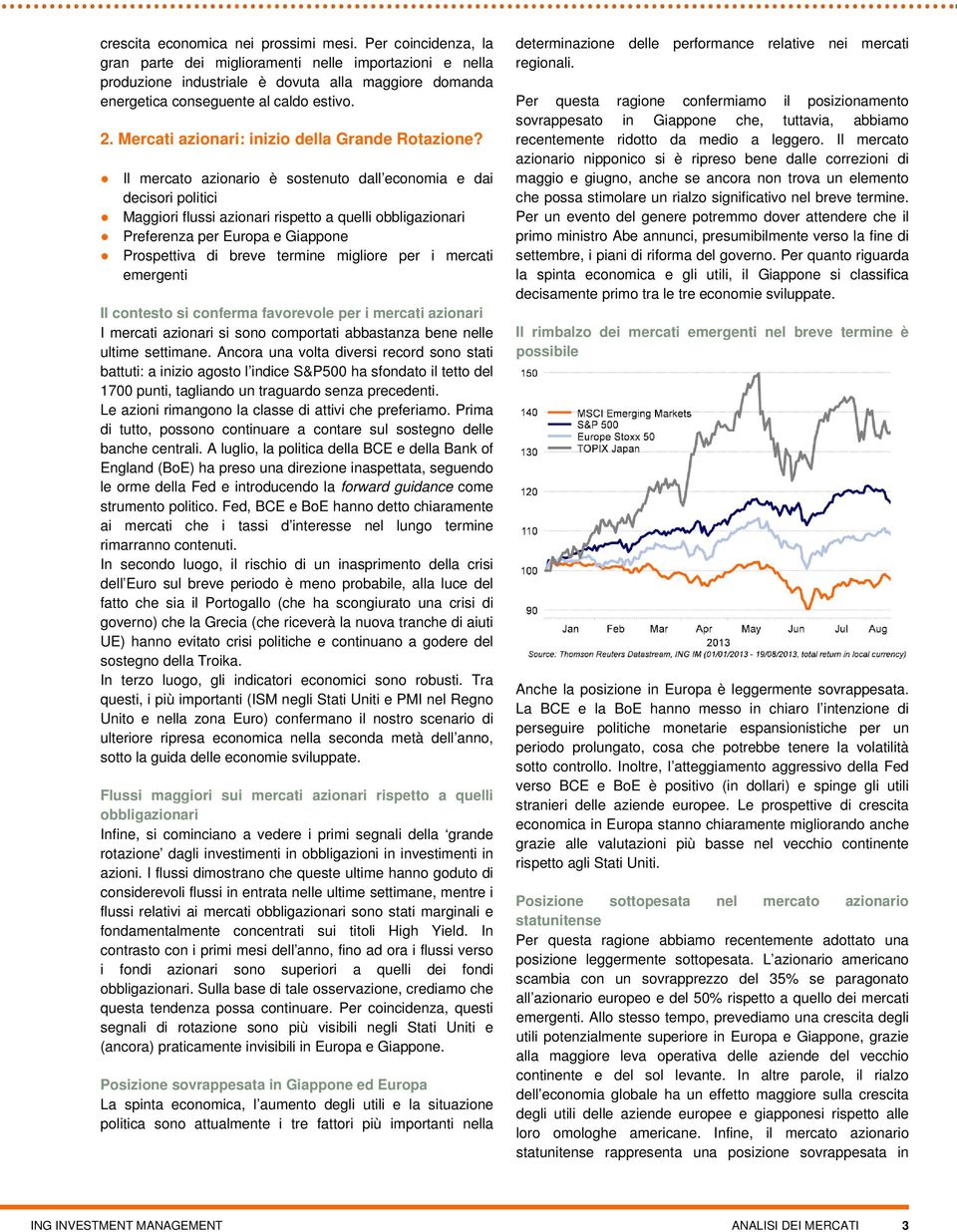 Mercati azionari: inizio della Grande Rotazione?