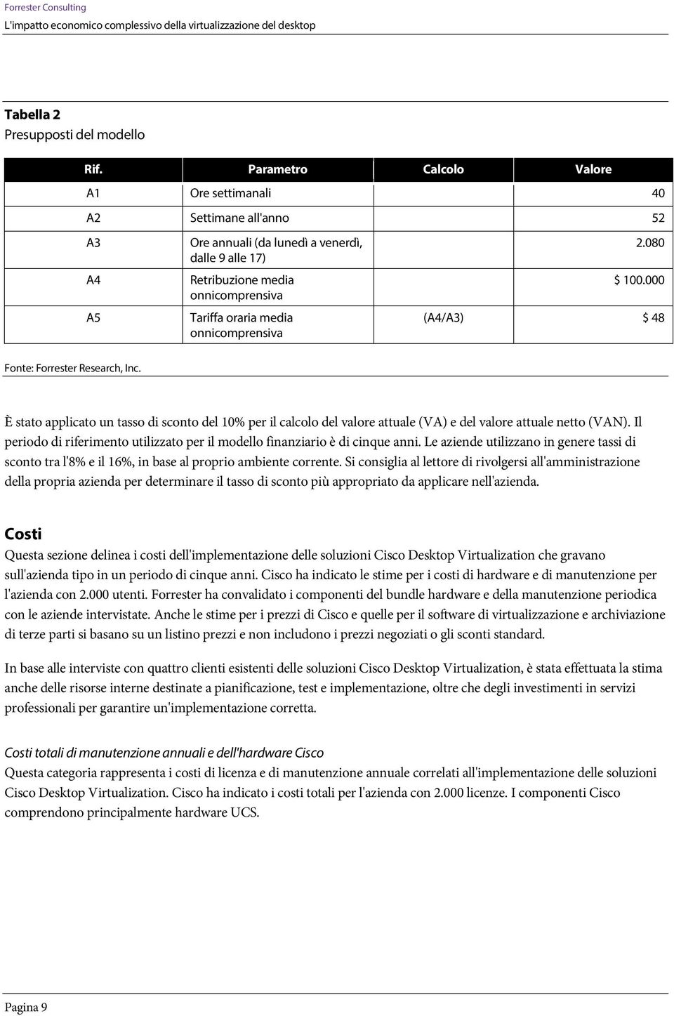 080 $ 100.000 (A4/A3) $ 48 È stat applicat un tass di scnt del 10% per il calcl del valre attuale (VA) e del valre attuale nett (VAN).