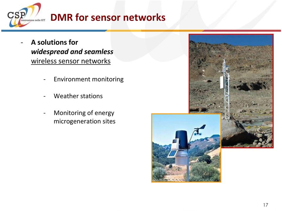 networks - Environment monitoring - Weather