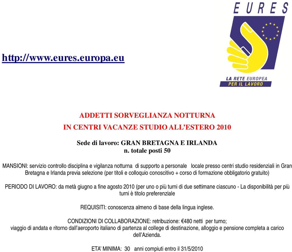 formazione obbligatorio gratuito) REQUISITI: conoscenza almeno di base della lingua inglese.