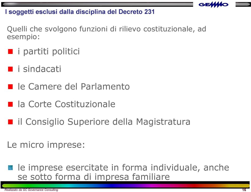 sindacati le Camere del Parlamento la Corte Costituzionale il Consiglio Superiore della