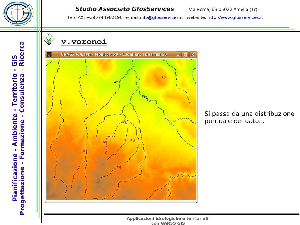 it wb-sit: http://www.gfossrvics.it v.voronoi Si passa da una distribuzion puntual dl dato.