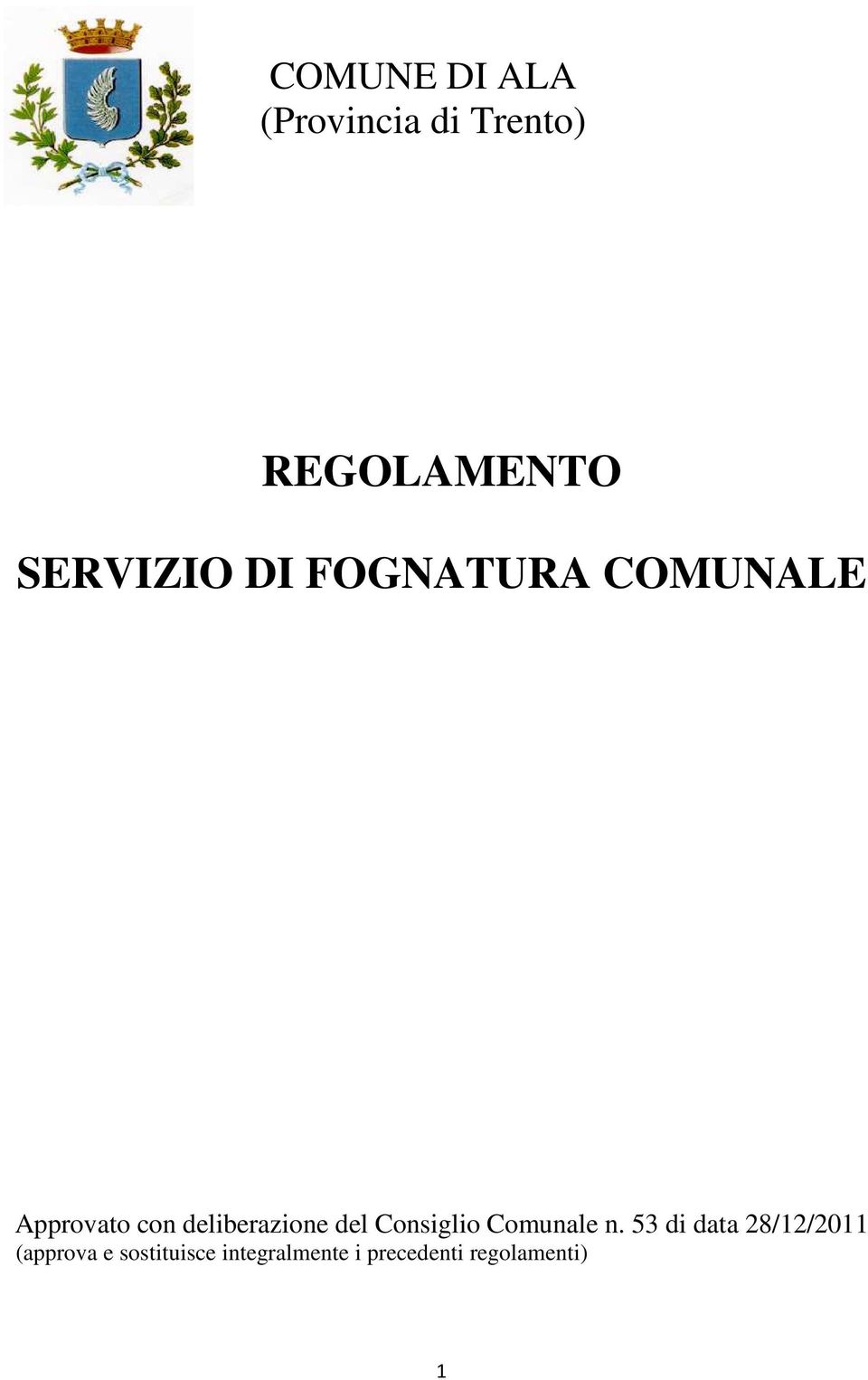 deliberazione del Consiglio Comunale n.