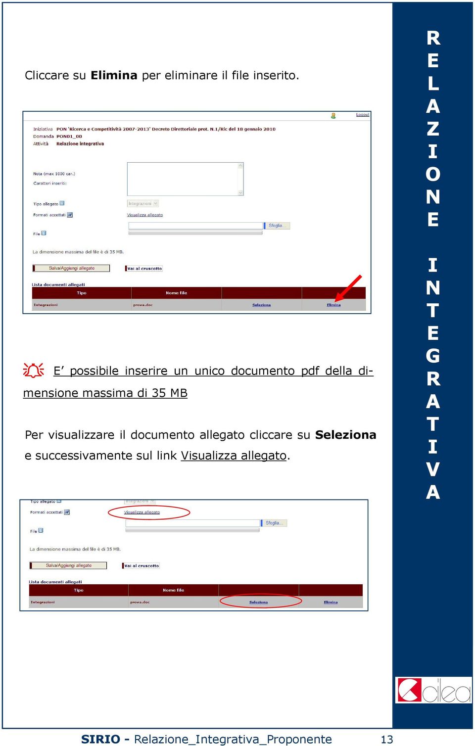 di 35 MB Per visualizzare il documento allegato cliccare su