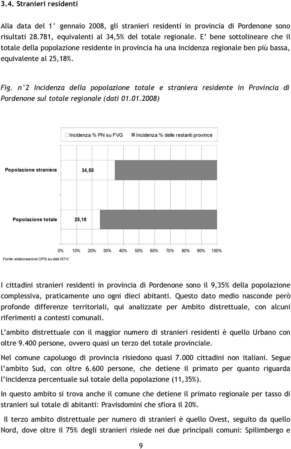 n 2 Incidenza della popolazione totale e straniera residente in Provincia di Pordenone sul totale regionale (dati 01.
