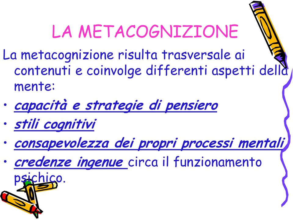 e strategie di pensiero stili cognitivi consapevolezza dei