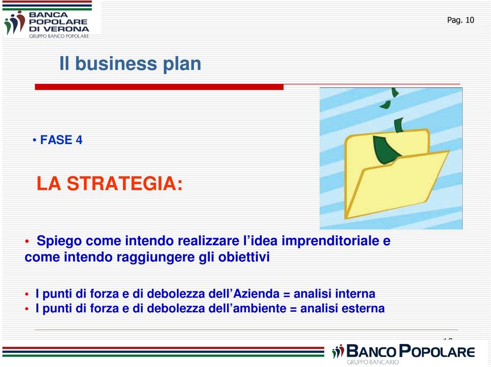 obiettivi I punti di forza e di debolezza dell Azienda = analisi