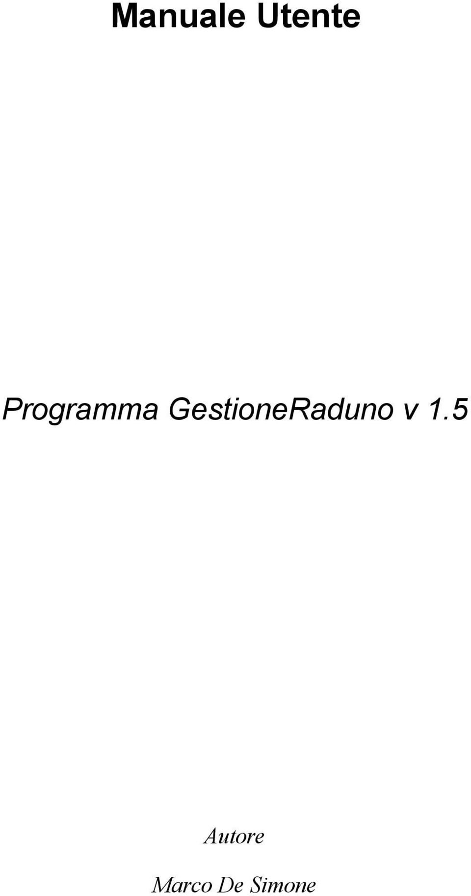 GestioneRaduno v