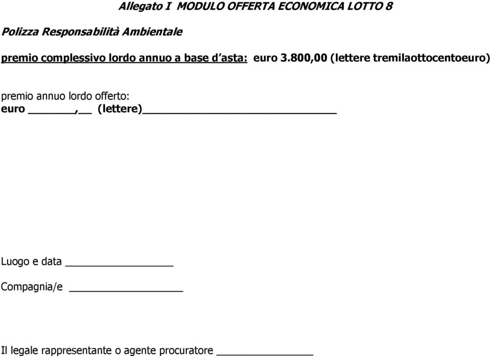 8 premio complessivo lordo annuo a base d