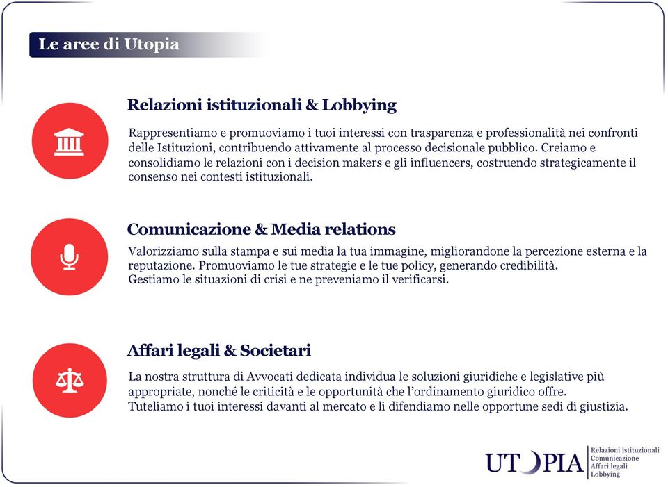 Creiamo e consolidiamo le relazioni con i decision makers e gli influencers, costruendo strategicamente il consenso nei contesti istituzionali.