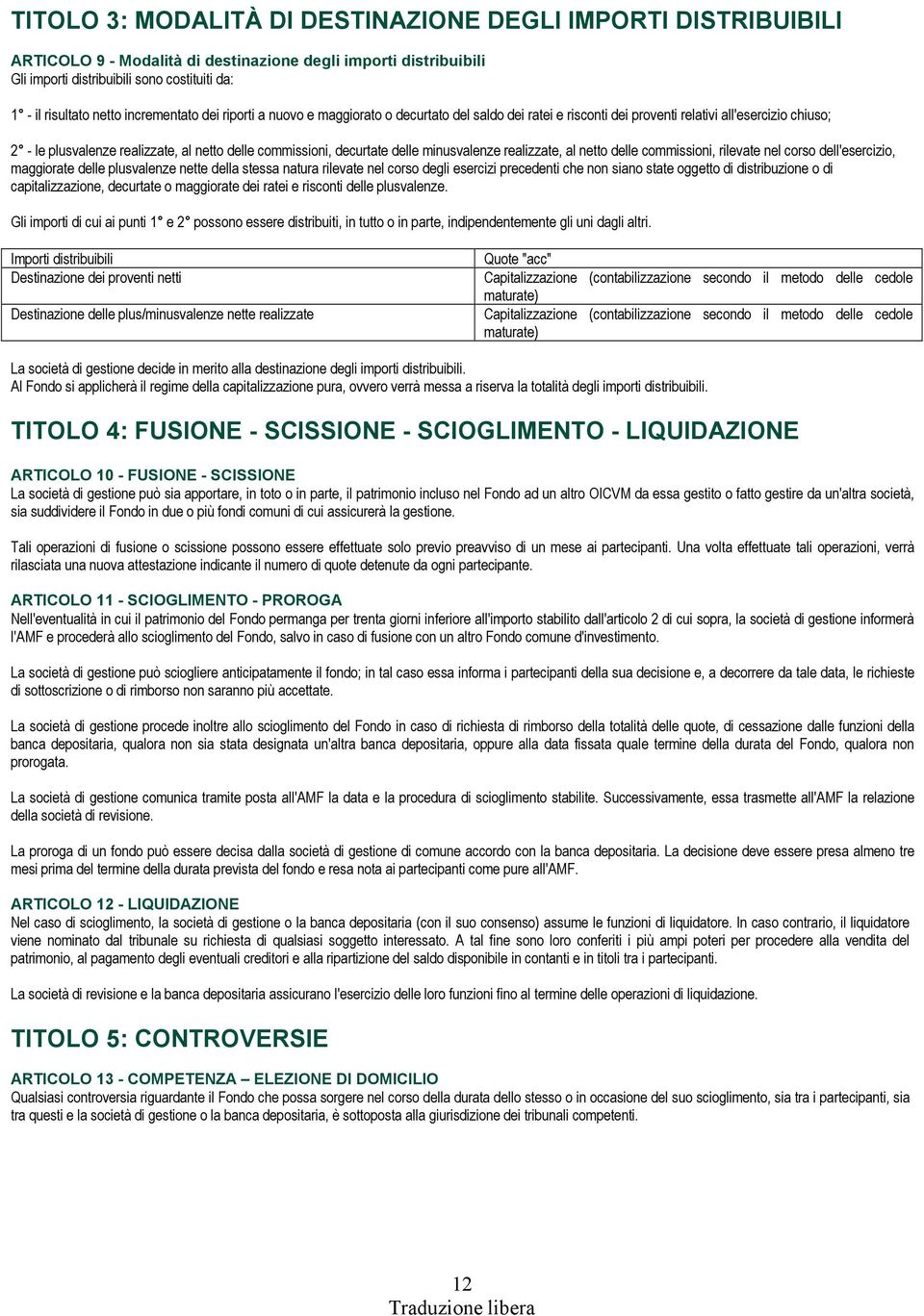 decurtate delle minusvalenze realizzate, al netto delle commissioni, rilevate nel corso dell'esercizio, maggiorate delle plusvalenze nette della stessa natura rilevate nel corso degli esercizi