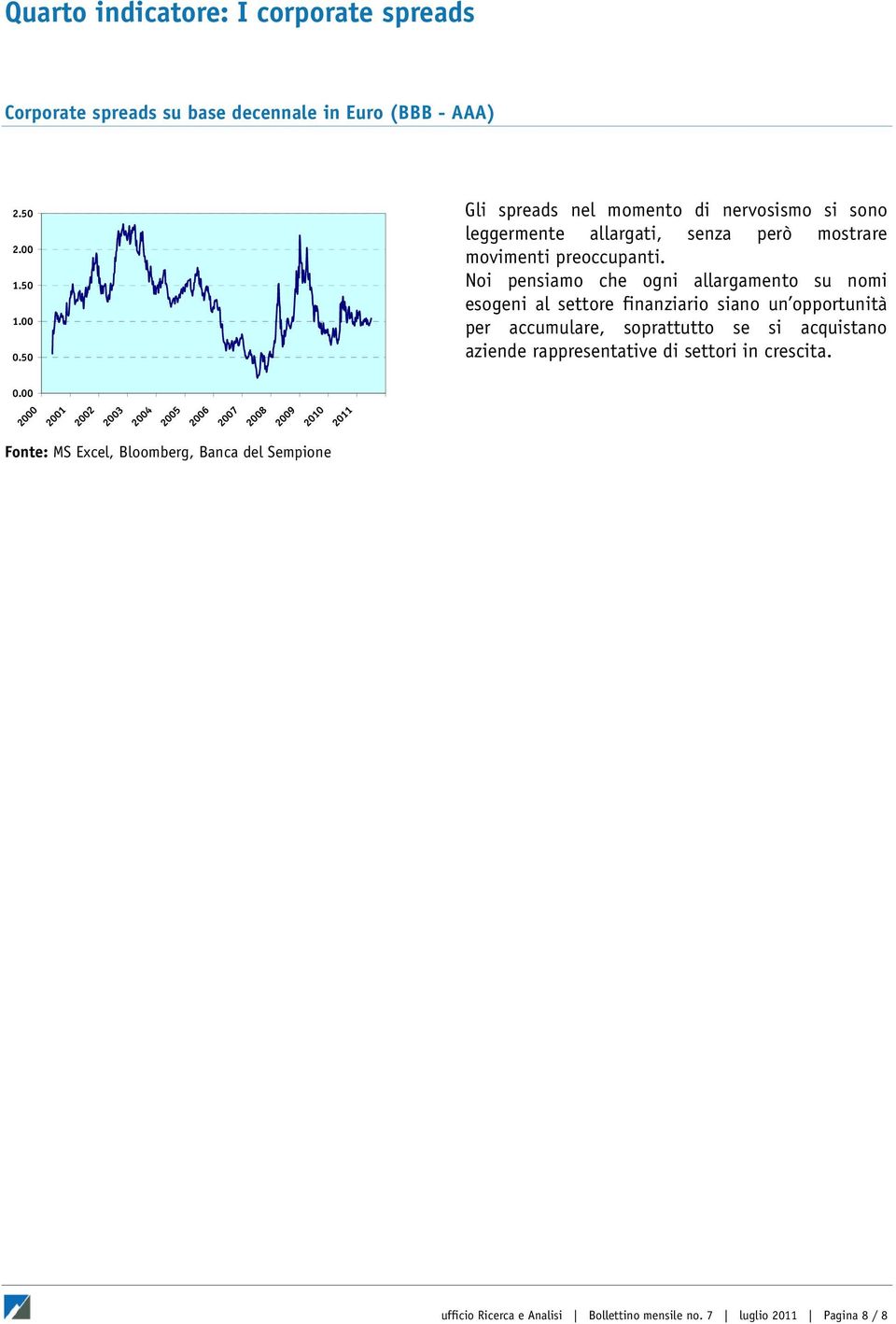 Noi pensiamo che ogni allargamento su nomi esogeni al settore finanziario siano un opportunità per accumulare,