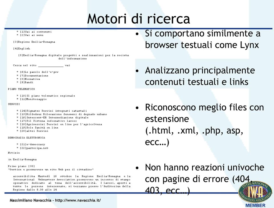 Riconoscono meglio files con estensione (.html,.xml,.